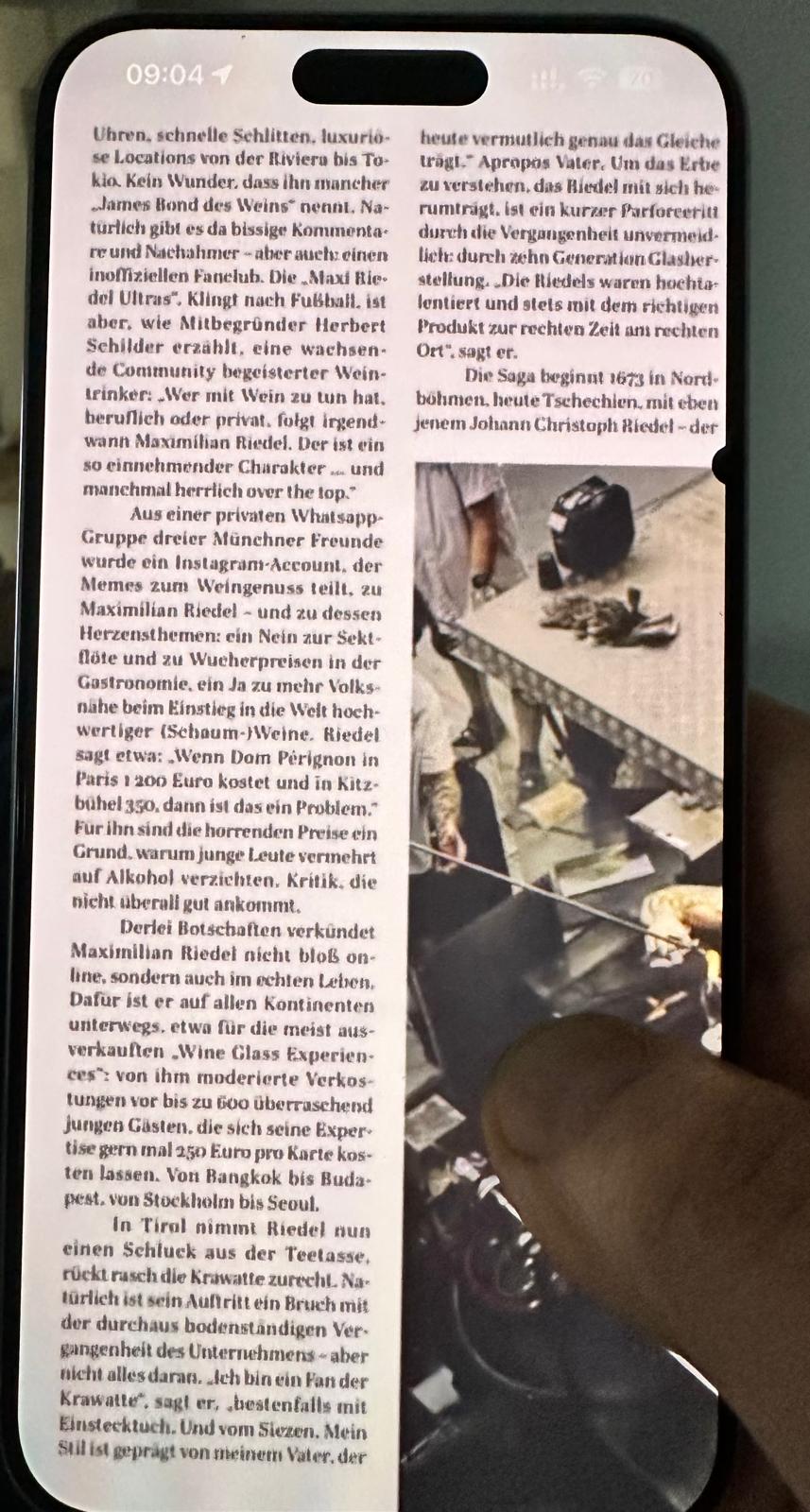 Capital magazine article about Maximilian Riedel mentioning MaxiRiedelUltras (December 2025)